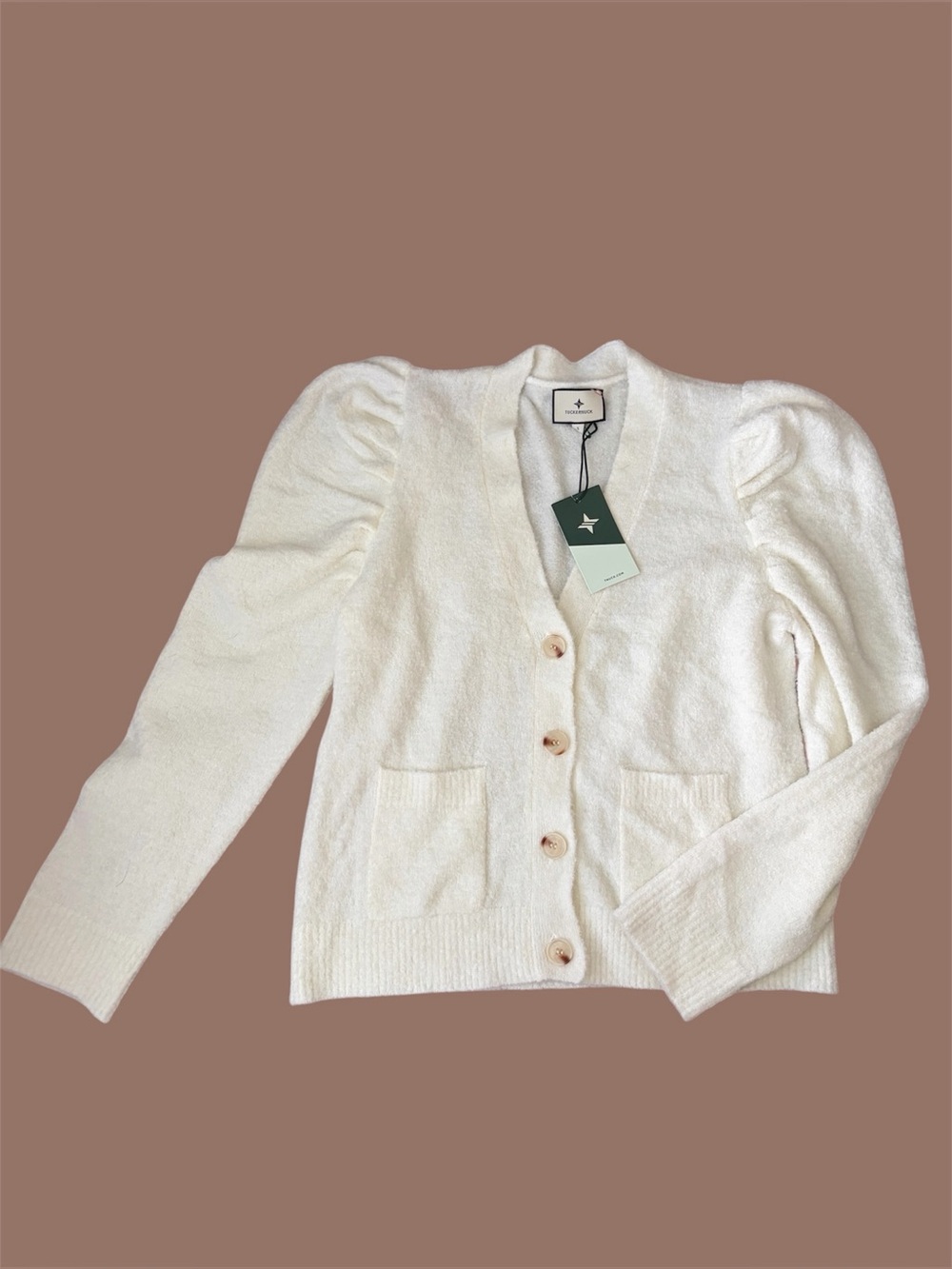 Tuckernuck NWT Pippa Mohair Cardigan Sweater Small Cream